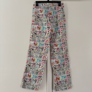 PINK Victoria's Secret Pajama Bottoms - Multicolor Graffiti